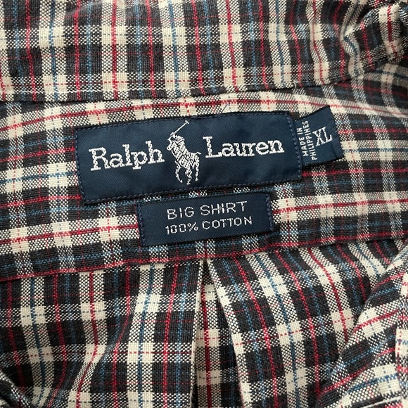 Ralph Lauren Big and Tall Plaid Button Down Casual Shirt - Picture 5 of 8